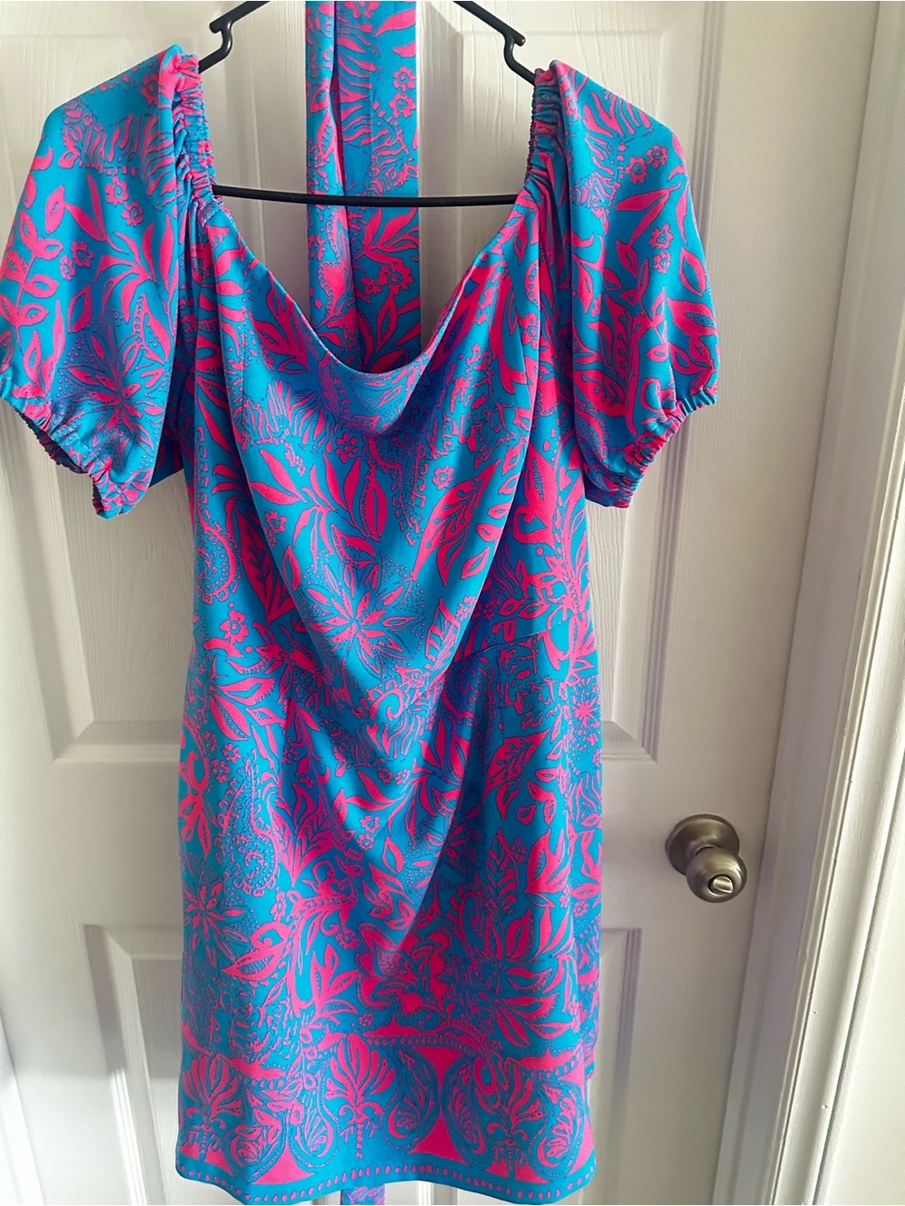 Lilly Pulitzer Jada Romper Blue and Pink Floral